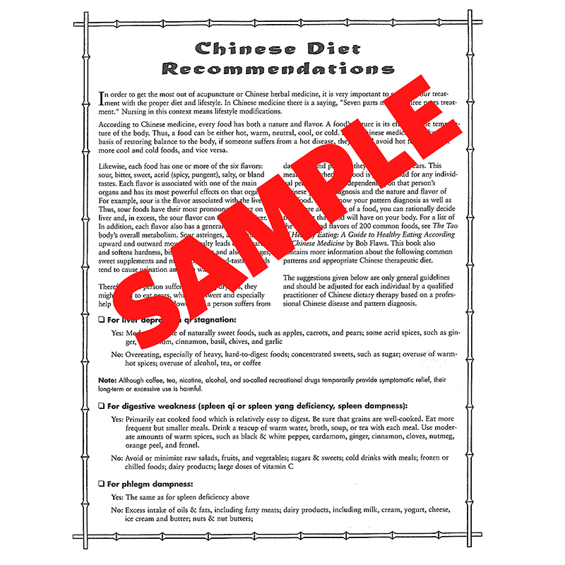 Chinese Diet Recommendation Pad