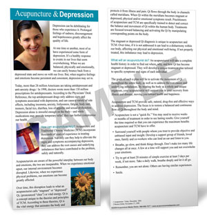 DEPRESSION - PATIENT EDUCATION CARDS