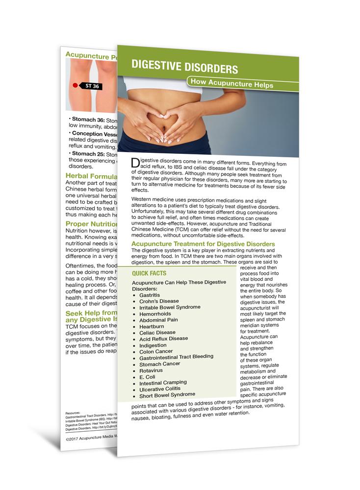 DIGESTIVE DISORDERS - PATIENT EDUCATION CARDS